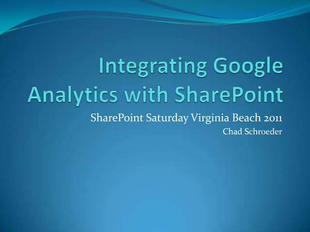Integrating Google Analytics into S...