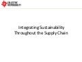 Integrating sustainability across the supply chain