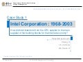 Case Study: Intel Corporation 1968-2003