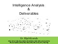 Intelligence Analysis & Deliverables