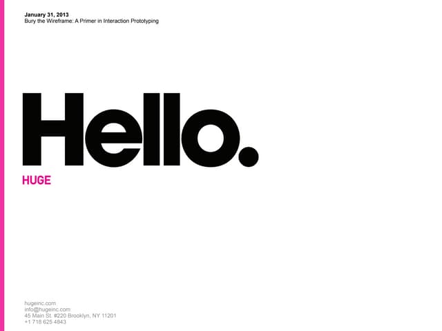 Bury the Wireframe: A Primer in Interaction Design
