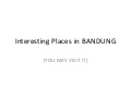Interesting places in bandung