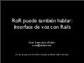 Interface de Voz con Rails