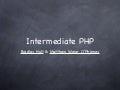 Intermediate PHP