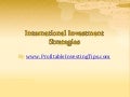 International Investment Strategies