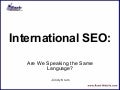 International SEO: Are We Speaking The Same Language