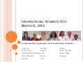 International Women’s Day 2012