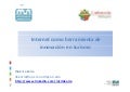 Internet como herramienta de Innovacion Turismo