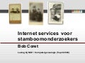 Internet services voor stamboomonderzoekers