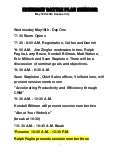 Internet Battle Plan V Schedule and Agenda for Kansas City