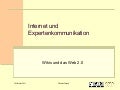 Internet und Expertenkommunikation