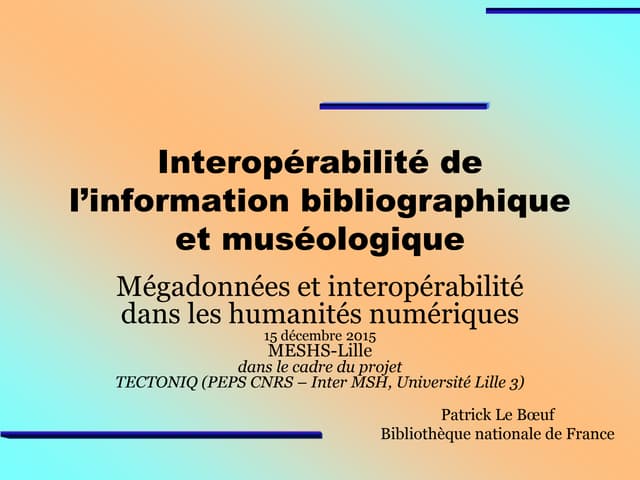 Interopérabilité de l'information b...