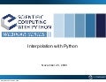Interpolation with SciPy and NumPy