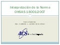 Interpretación de la Norma OHSAS 18001:2007