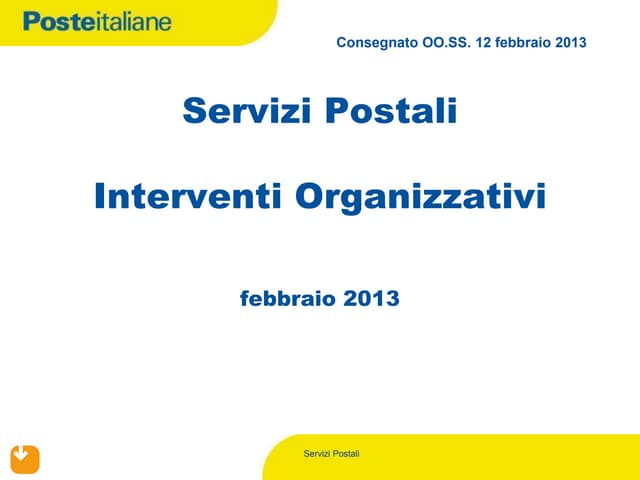 Interventi organizzativi