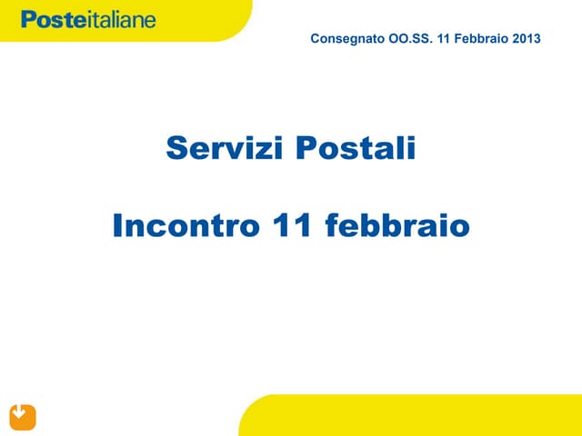 Interventi servizi postali   riepilogo