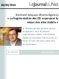 Interview de Bertrand jonquois dans journal du net le 28 septembre 2010
