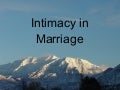 Intimacy in Marriage