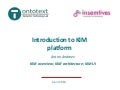 Intriduction to Ontotext&rsquo;s KIM platform