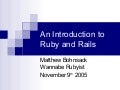 Intro To Ror