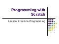 Intro To Scratch