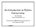 An Introduction to Python Concurrency