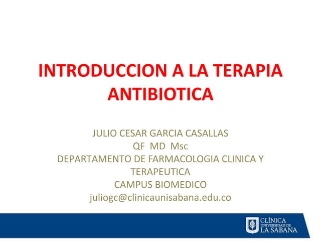 Introduccion a la terapia antibiotica pk pd