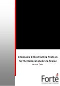 Introducing 24 Cost Cutting Practices For The Banking Industry To The Region