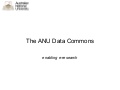 Introducingthe anu datacommons