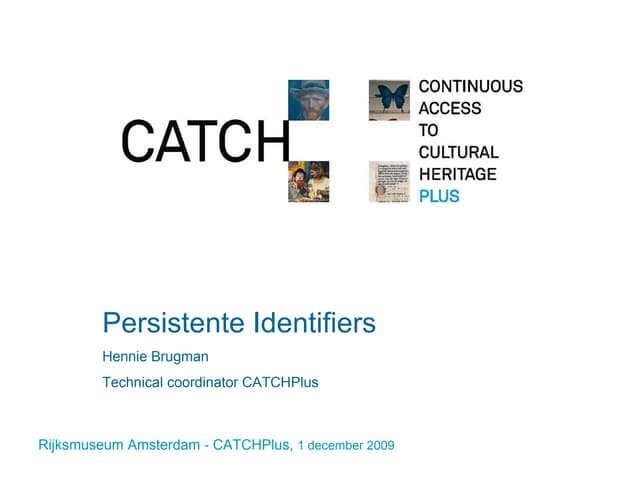 Introductie Persistente Identifiers
