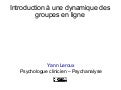 Introduction A La Dynamique Des E Groupes