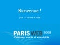 Jeudi 13 novembre Paris Web 2008