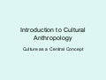 Introduction to Anthropology