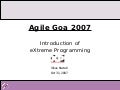 Introduction to Extreme Programming