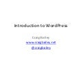 Introduction to WordPress