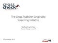 Introduction to CrossCheck Webinar
