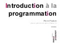 Introduction à la programmation
