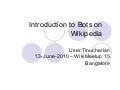 Introduction to bots on wikipedia