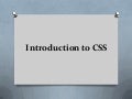 Introduction to CSS