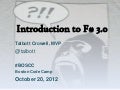 Introduction to F# 3.0