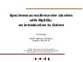 Introduction to Galera