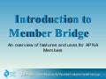 Member Bridge:  Getting Started
