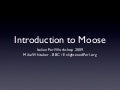 Introduction To Moose