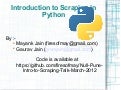 Introduction to python scrapping