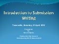 Introduction to Submission Writing 2012