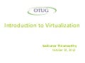 Introduction to virtualization