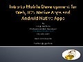 Mobile Development for Web, IOS, Android Native Apps using PhoneGap/HTML5