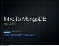 Intro To MongoDB