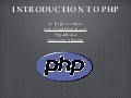 Introduction to php