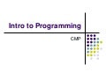 Intro To Programming Cmp